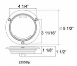 UP-36958 : 21 LED 4" FLANGE MOUNT GLOLIGHT (TURN SIGNAL) - AMBER LED/AMBER LENS