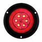 UNITED PACIFIC - 36957 : 21 LED 4" ROUND FLANGE MOUNT GLOLIGHT (STOP, TURN & TAIL) - RED LED/RED LENS