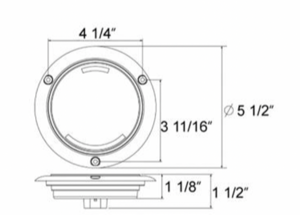 UNITED PACIFIC - 36957 : 21 LED 4" ROUND FLANGE MOUNT GLOLIGHT (STOP, TURN & TAIL) - RED LED/RED LENS