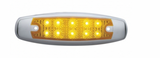 UP-39451 : 10 LED REFLECTOR RECTANGULAR LIGHT (CLEARANCE/MARKER) - AMBER LED/AMBER LENS