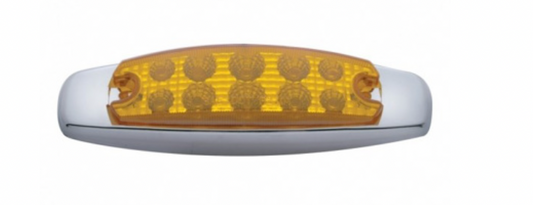 UNITED PACIFIC - 39451 : 10 LED REFLECTOR RECTANGULAR LIGHT (CLEARANCE/MARKER) - AMBER LED/AMBER LENS