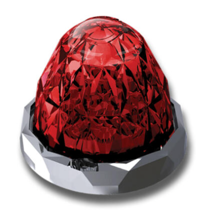 RW-JWL1002 : JEWEL STYLE WATERMELON HERO LED MARKER LIGHT - RED LIGHT / RED LENS