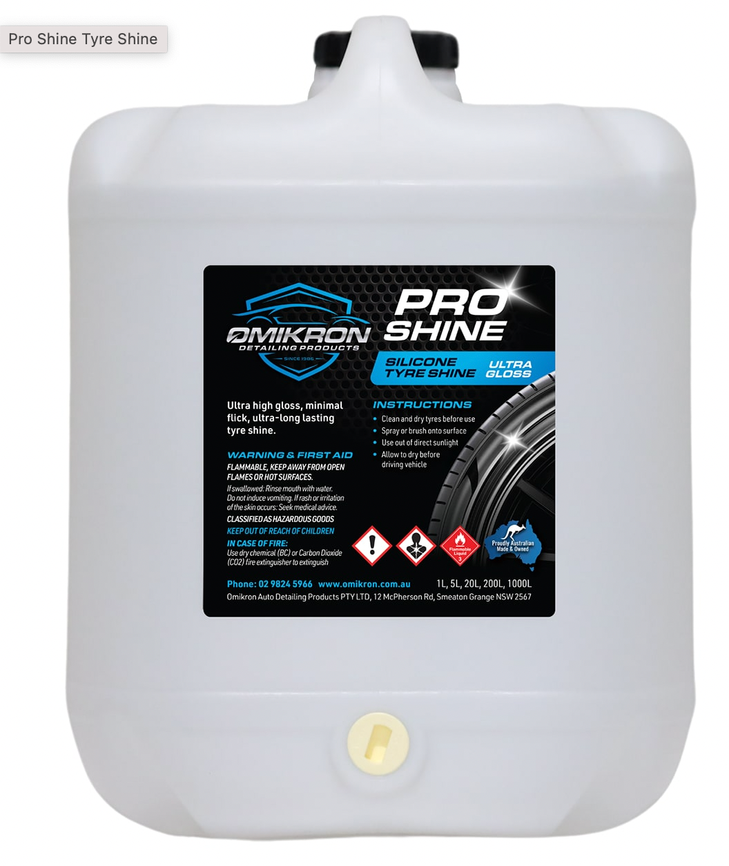 OMIKRON-PROSHI: Pro Shine Tyre Shine