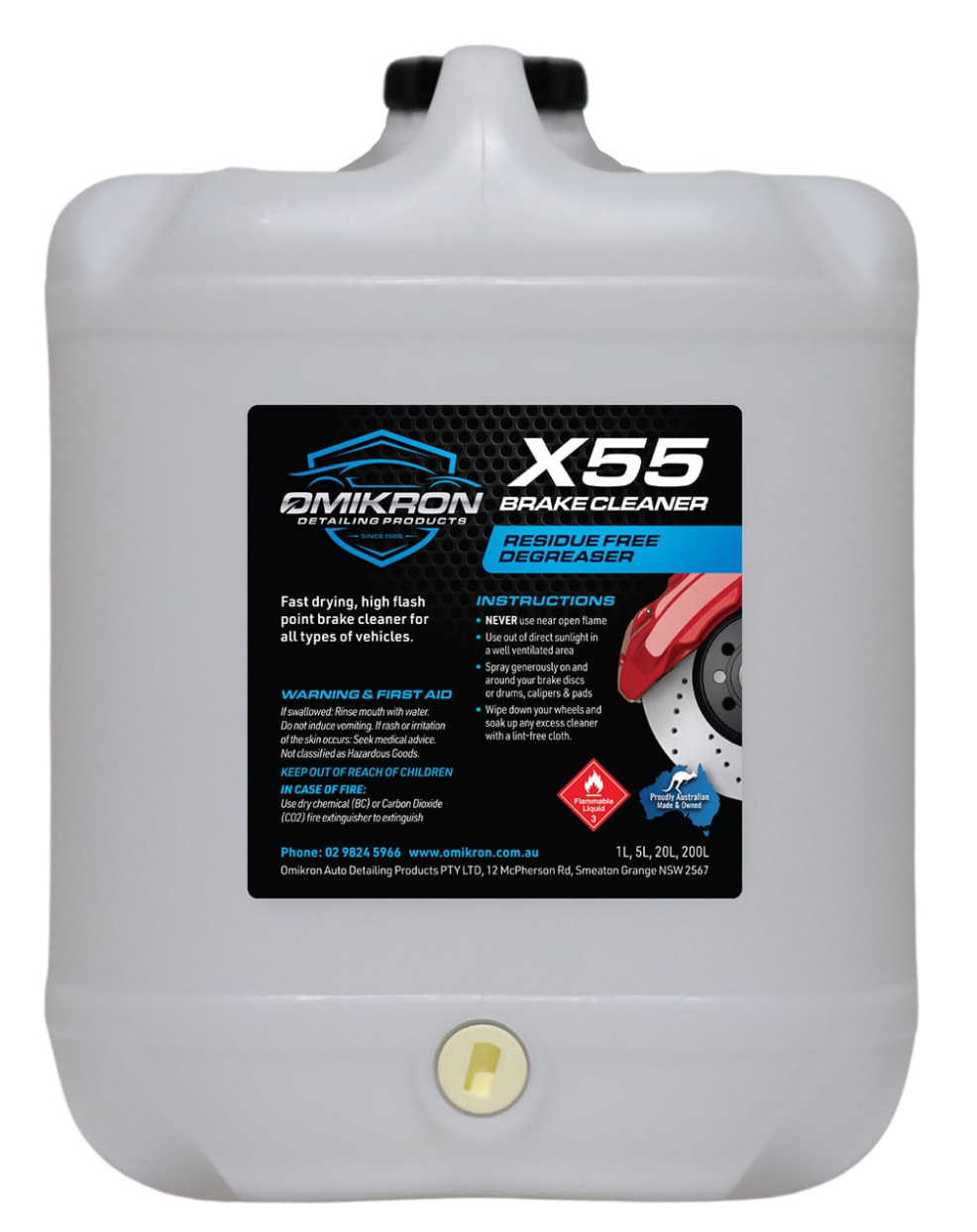 OMIKRON-X55:  X55 Brake Cleaner