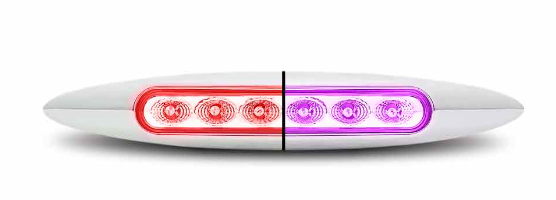 TX-TLED-6XRP: 6" Red/Purple Dual Revolution Marker Slim LED Light