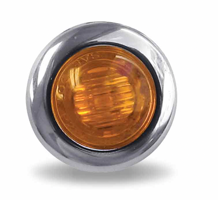 TRUX-TLED-B3A : Mini Button Amber LED - 3 Wire