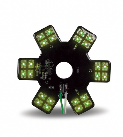 TX-TLED-X3G : 5" Star Green LED for 13" Donaldson Air Breather (24 Diodes)
