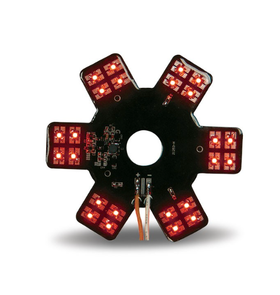 TRUX-TLED-X3R : 5" Star Red LED for 13" Donaldson Air Breather (24 Diodes)