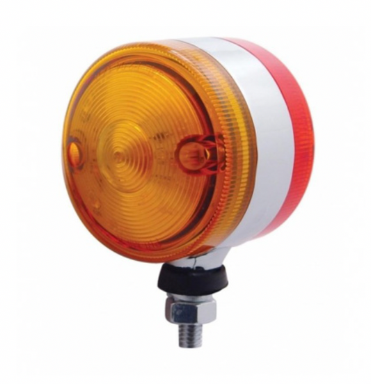 UNITED PACIFIC - 39426 : 30 LED 3" DUAL FUNCTION DOUBLE FACE LIGHT - AMBER & RED LED/AMBER & RED LENS