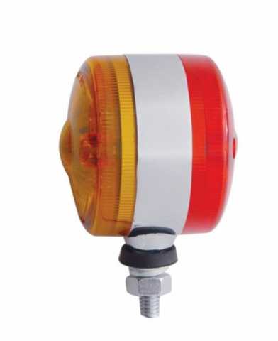 UP-39426 : 30 LED 3" DUAL FUNCTION DOUBLE FACE LIGHT - AMBER & RED LED/AMBER & RED LENS