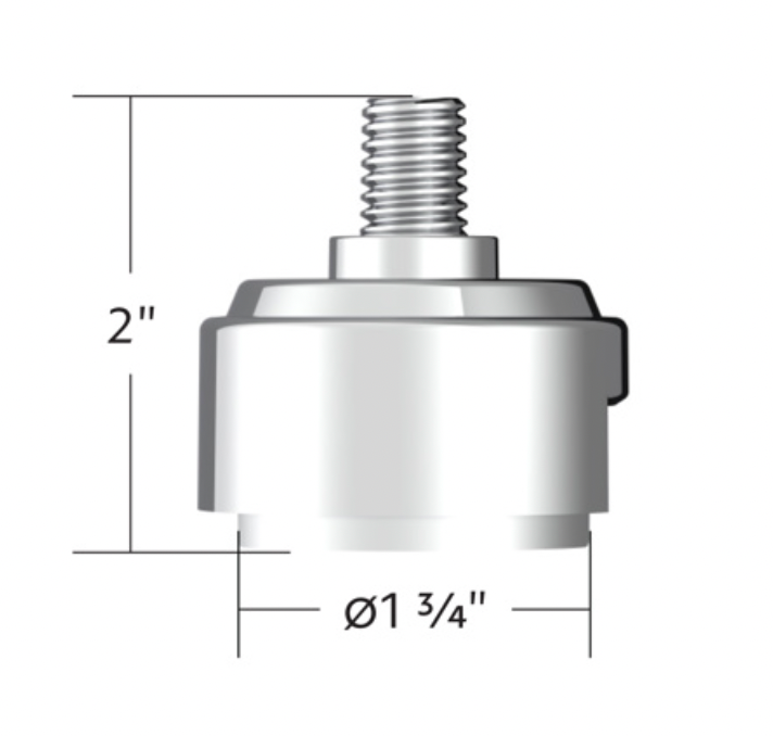 UNITED PACIFIC - 70589B : 1/2"-13/15/18 Shifter - Chrome Thread-On Shift Knob Mounting Adapter For Eaton Fuller Style