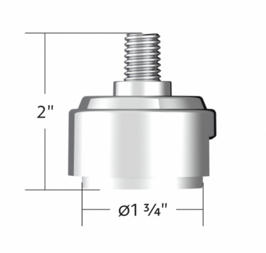 UNITED PACIFIC - 70589B : 1/2"-13/15/18 Shifter - Chrome Thread-On Shift Knob Mounting Adapter For Eaton Fuller Style