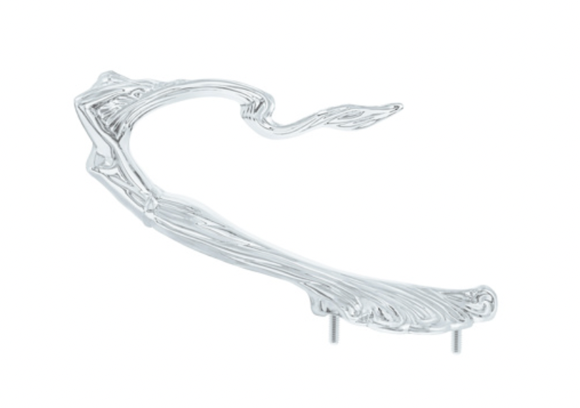 UNITED PACIFIC - 72019 : DIE-CAST FLYING GODDESS HOOD ORNAMENT - CHROME