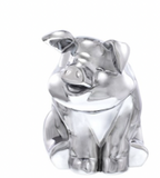 UP-72046 : DIE-CAST SITTING PIG HOOD ORNAMENT - CHROME