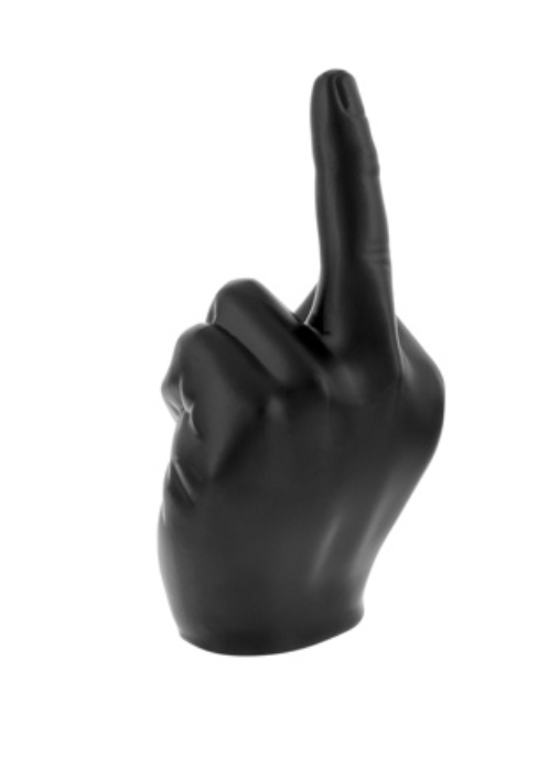 UNITED PACIFIC - 72055 : FINGER HOOD ORNAMENT-MATTE BLACK