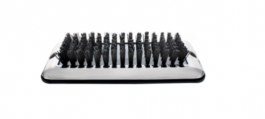 UNITED PACIFIC - 90050 : STAINLESS SHOE/BOOT SCRAPER WITH NYLON BRUSH - BLACK BRUSH