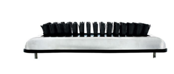 UNITED PACIFIC - 90050 : STAINLESS SHOE/BOOT SCRAPER WITH NYLON BRUSH - BLACK BRUSH