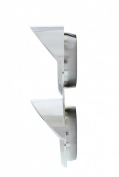 UNITED PACIFIC - 41852 : CHROME SMALL 2-GAUGE BEZEL WITH VISOR FOR MACK