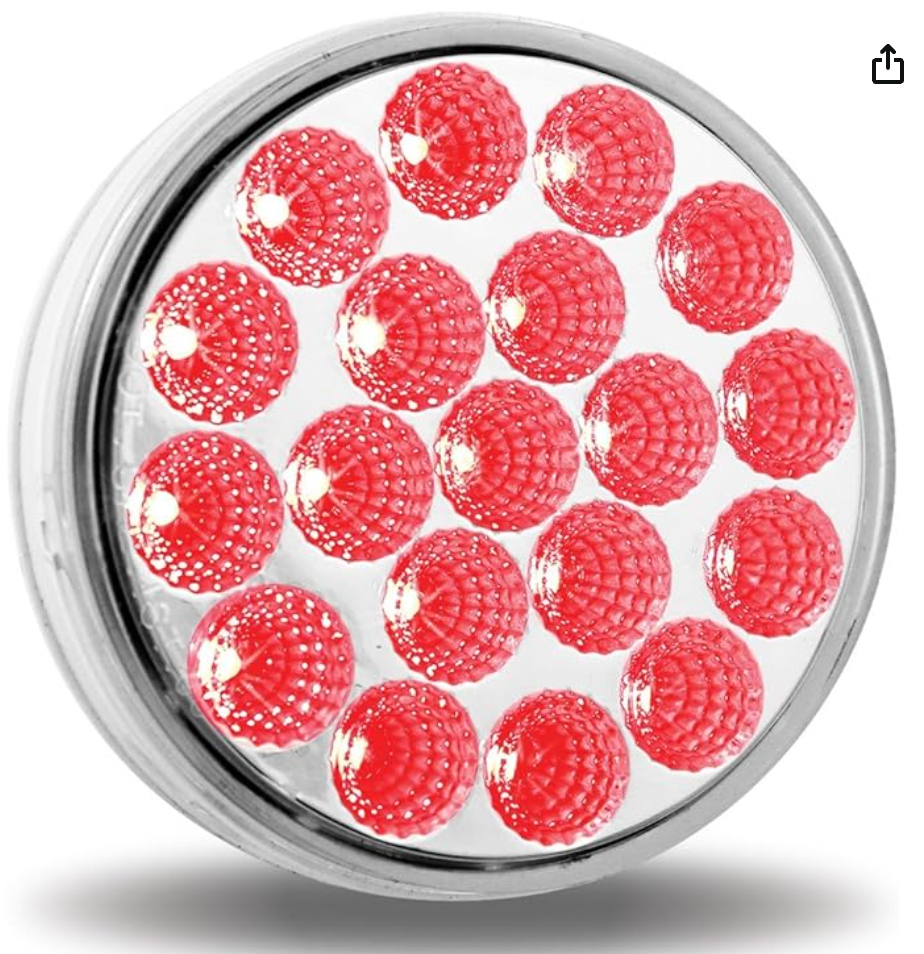 TX-TLED-419CR: 4" Clear Red Tail LED Light