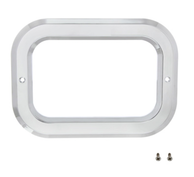 UNITED PACIFIC - 10499 : CHROME RECTANGULAR LIGHT BEZEL