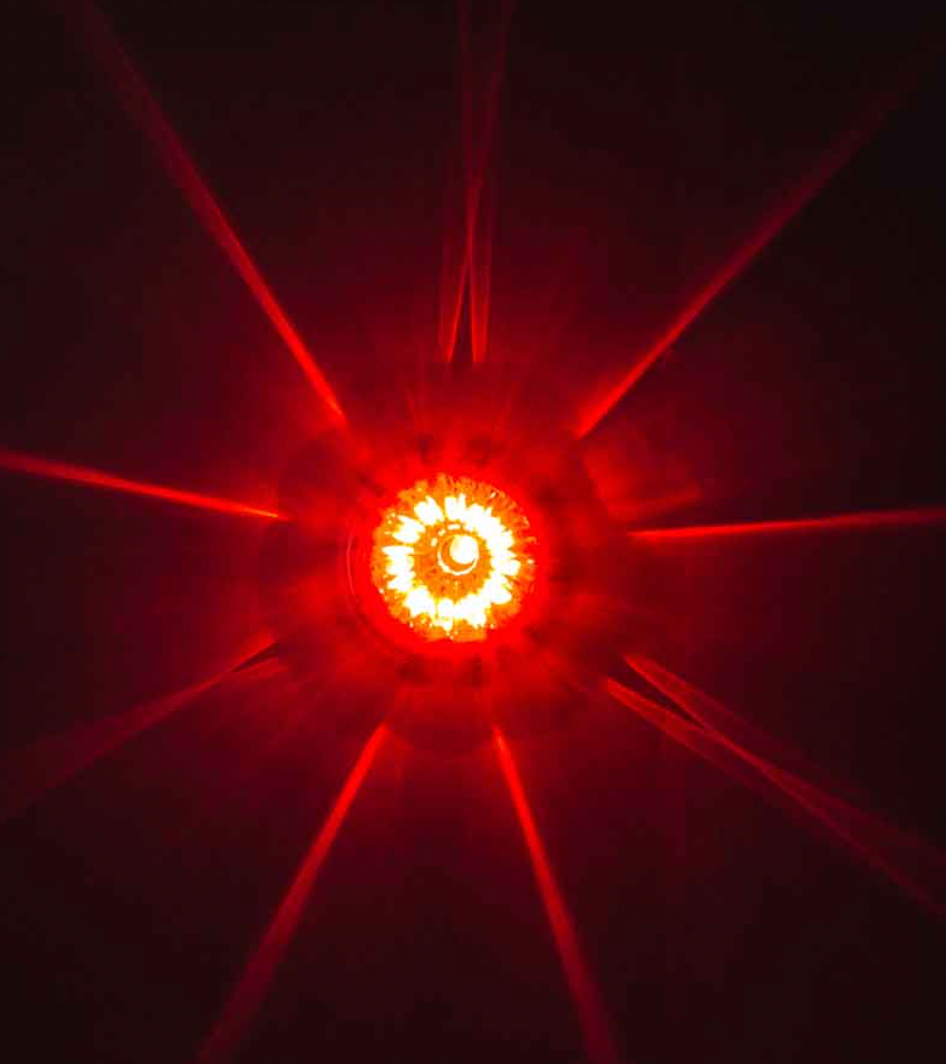 TX-TLED-WTR: Red LED/Red Lens Star-Burst Series Watermelon Light