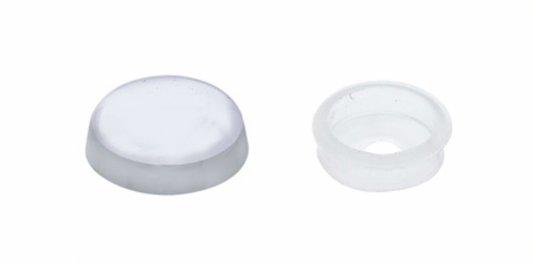 UNITED PACIFIC - 70251 : CHROME PLASTIC SNAP-ON SCREW COVERS FOR 1/4" SCREW (10-PACK)