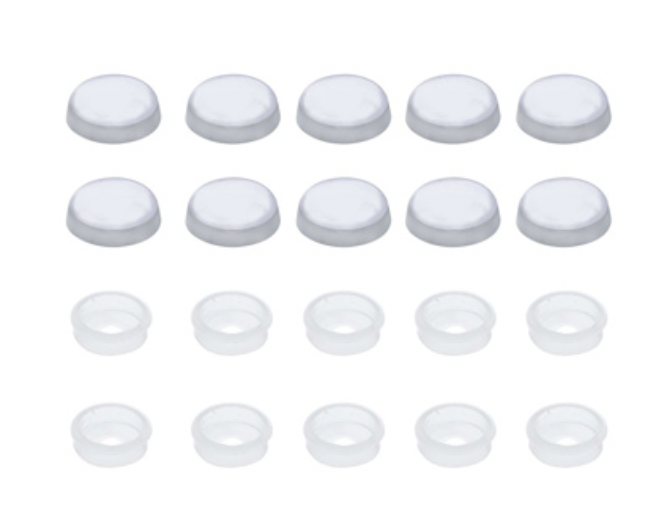 UNITED PACIFIC - 70251 : CHROME PLASTIC SNAP-ON SCREW COVERS FOR 1/4" SCREW (10-PACK)