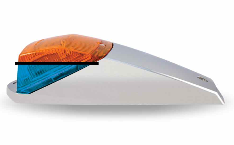 TX-TLED-CAB2XAB: Amber & Blue Auxiliary Square Cab LED Light with Housing