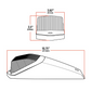 TX-TLED-CAB2XAP: Amber & Purple Auxiliary Square Cab LED Light with Housing