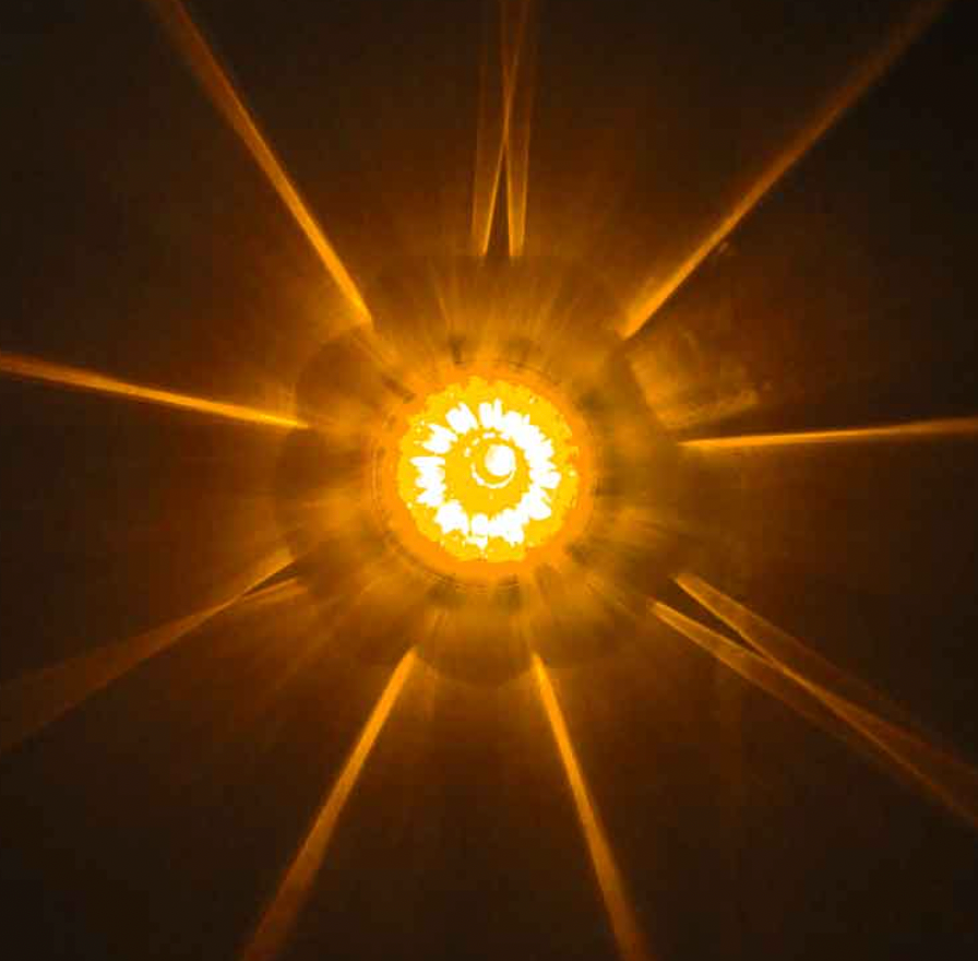 TX-TLED-WTAB: Amber & Blue LED/Clear Lens Star-Burst Watermelon Light