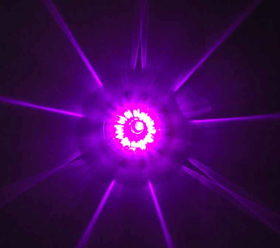 TX-TLED-WTAP: Amber & Purple LED/Clear Lens Star-Burst Watermelon Light