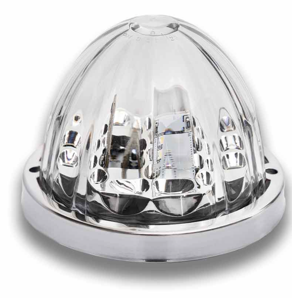 TX-TLED-WTAG: Amber & Green LED/Clear Lens Star-Burst Watermelon Light