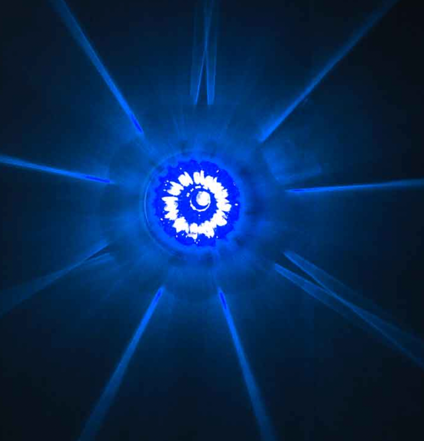 TX-TLED-WTAB: Amber & Blue LED/Clear Lens Star-Burst Watermelon Light
