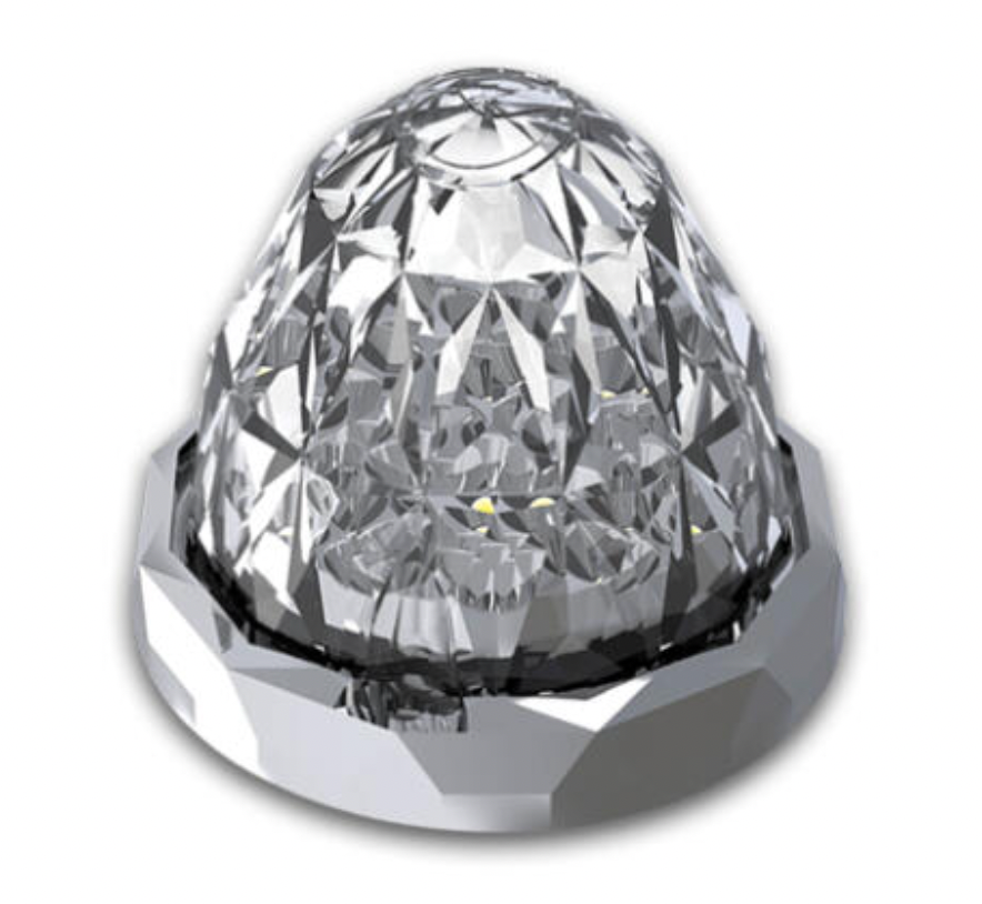 RW-JWL1003 : JEWEL STYLE WATERMELON HERO LED MARKER LIGHT - RED LIGHT / CLEAR LENS