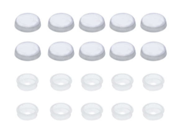 UNITED PACIFIC - 70088 : CHROME PLASTIC SNAP-ON SCREW COVER FOR #10 AND #12 SCREWS (10-PACK)