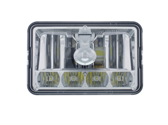UNITED PACIFIC - 31365 : ULTRALIT - 5 LED 4" X 6" CRYSTAL HEADLIGHT - HIGH & LOW BEAM