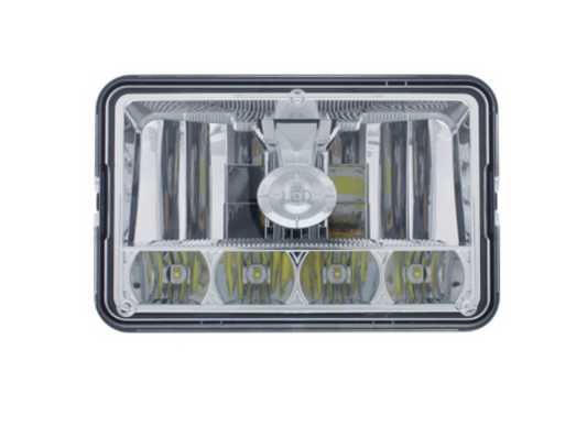 UNITED PACIFIC - 31365 : ULTRALIT - 5 LED 4" X 6" CRYSTAL HEADLIGHT - HIGH & LOW BEAM