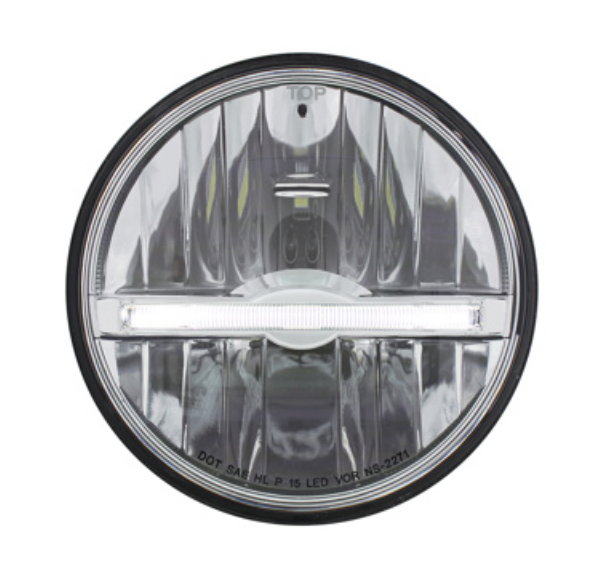 UNITED PACIFIC - 31267 : ULTRALIT - 9 LED 5-3/4" LED HEADLIGHT WITH WHITE LED POSITION LIGHT BAR