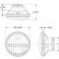 UNITED PACIFIC - 31267 : ULTRALIT - 9 LED 5-3/4" LED HEADLIGHT WITH WHITE LED POSITION LIGHT BAR
