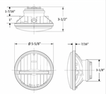 UP-31267 : ULTRALIT - 9 LED 5-3/4" LED HEADLIGHT WITH WHITE LED POSITION LIGHT BAR