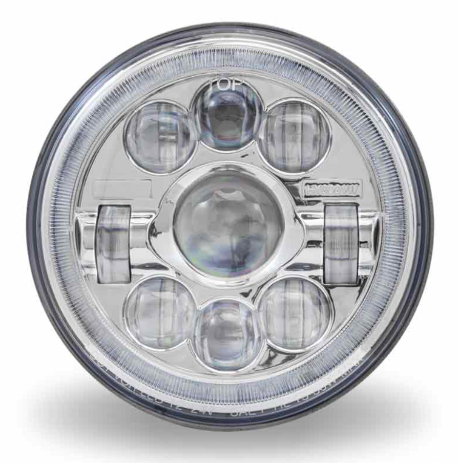 TX-TLED-H3: 7″ LED Projector Headlight with Glow Position LED Halo