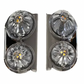JML-SS-1708 : Stainless Peterbilt front - 15" air cleaner bracket with 2 watermelon holes (pair)