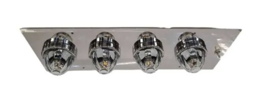 JML-SS-1023 : Kenworth T660/W900 & Western Star 4900 Sleeper Light Bracket (4) Watermelon light hole stainless 304