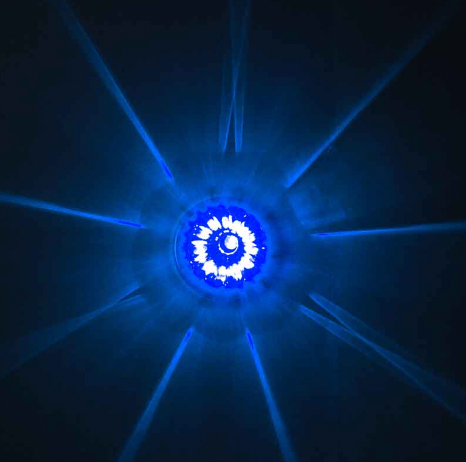 TX-TLED-WTRB: Red & Blue LED/Clear Lens Star-Burst Watermelon Light