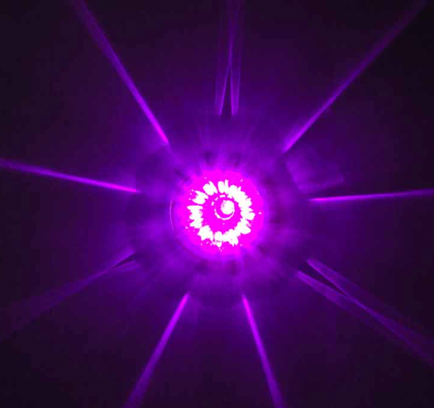 TX-TLED-WTRP: Red & Purple LED/Clear Lens Star-Burst Watermelon Light