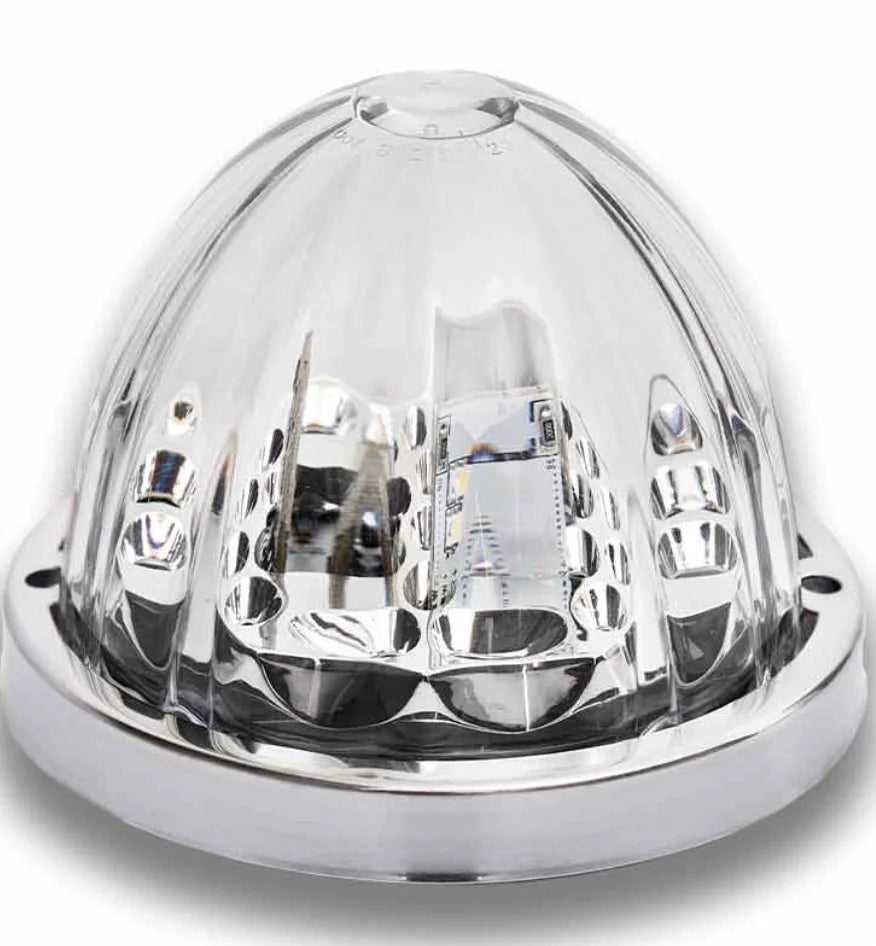 TX-TLED-WTRW: Red & White LED/Clear Lens Star-Burst Watermelon Light