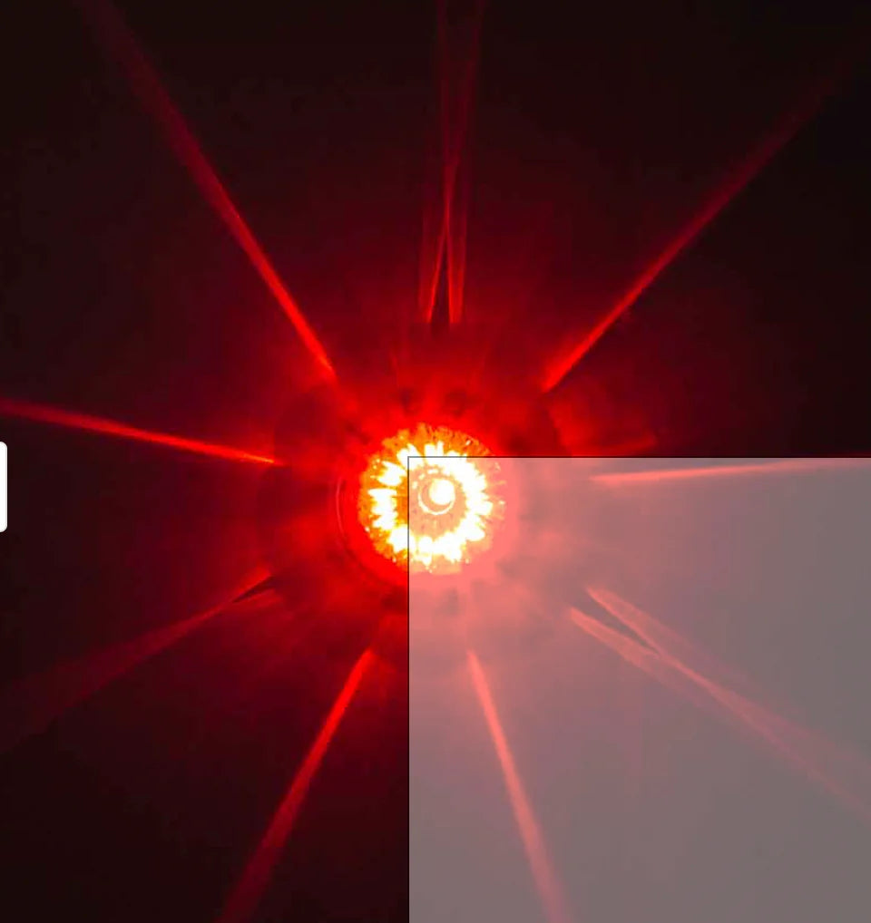 TX-TLED-WTRW: Red & White LED/Clear Lens Star-Burst Watermelon Light