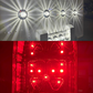 JML-LD-1015 : WHITE / RED - 1157 DUAL COLOR Bulb (15 diodes) for Glass Lens Light / Star Pattern / Super Bright (2nd Gen.)