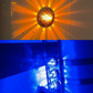 JML-LD-1018 : AMBER / BLUE - 1157 DUAL COLOR Bulb (15 diodes) for Glass Lens Light / Star Pattern / Super Bright (2nd Gen.)