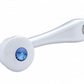 UNITED PACIFIC - 24016 : Chrome Die-Cast Window Crank With 16-Spline 7/16 OD Adapter - Blue Crystal